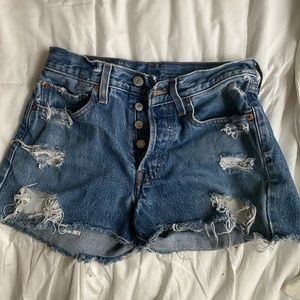 Levi Vintage 501 Distressed Shorts